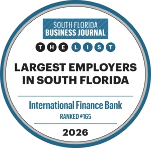 South Florida Business Journal 2026 Largest Employers in South Florida, International Finance Bank ranked #165